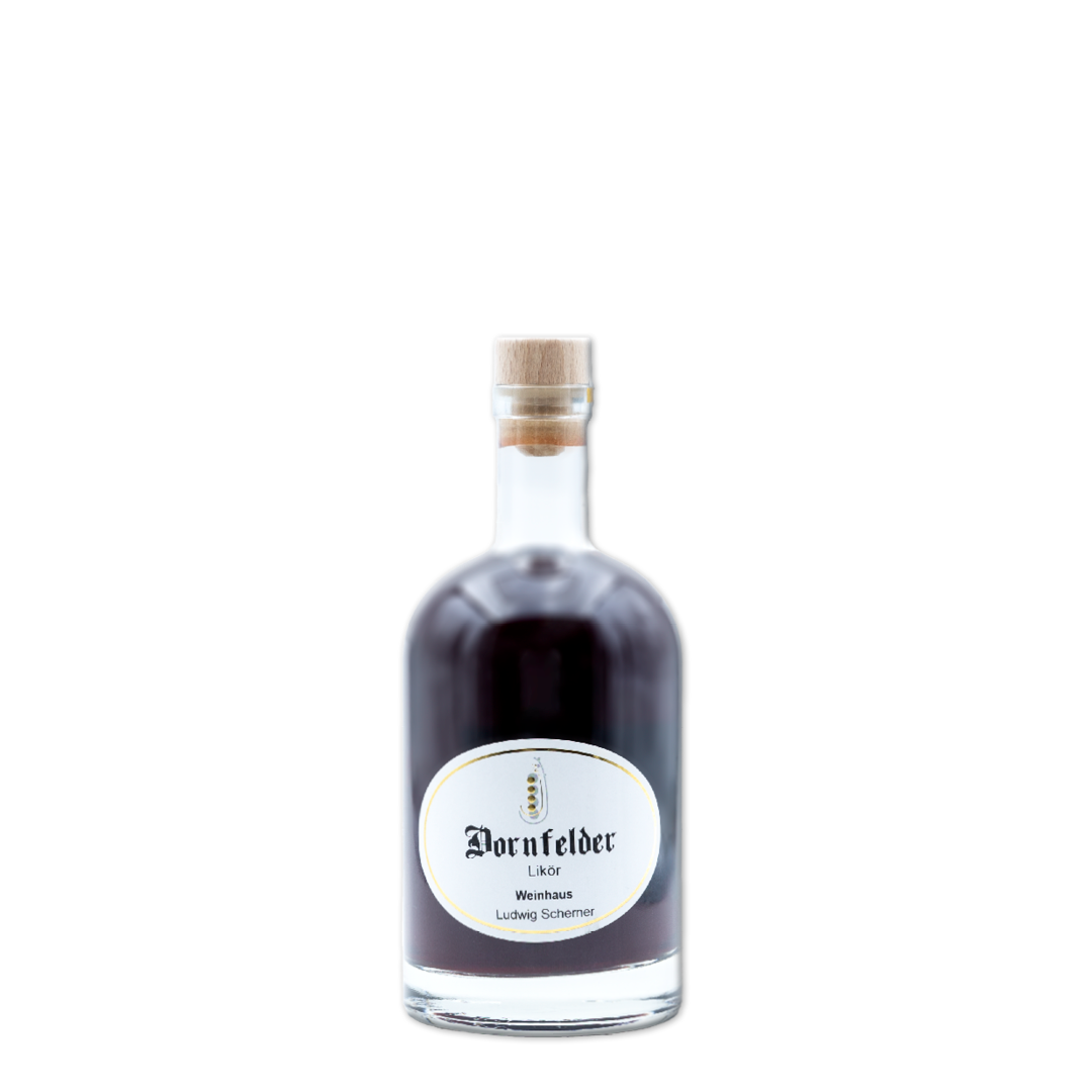 Flasche mit Dornfelder Rotweinlikör, 500 ml