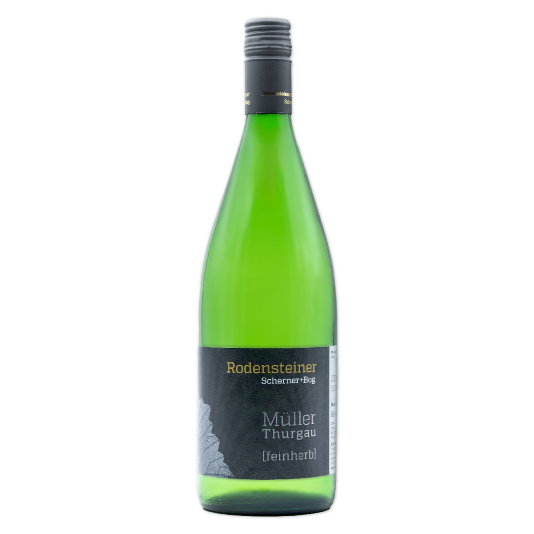 Flasche mit Müller-Thurgau, feinherb, 1000 ml