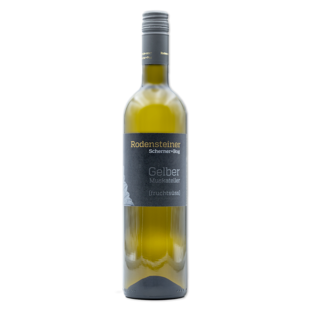 Flasche mit Gelber Muskateller, fruchtsüß, 750 ml
